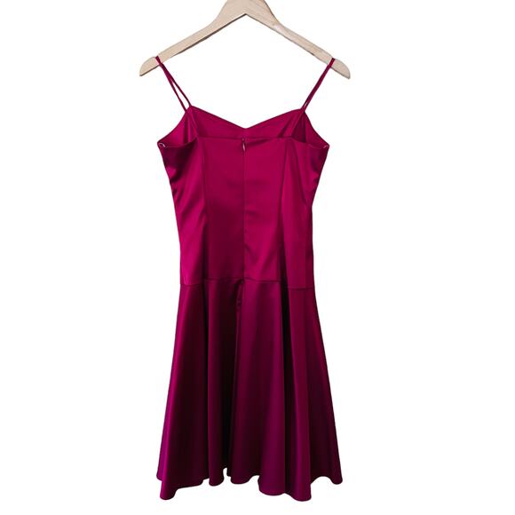 JS Collections Satin Drop Waist Spagetti Strap Midi Dress Size 4 Pink NEW - Picture 2 of 8